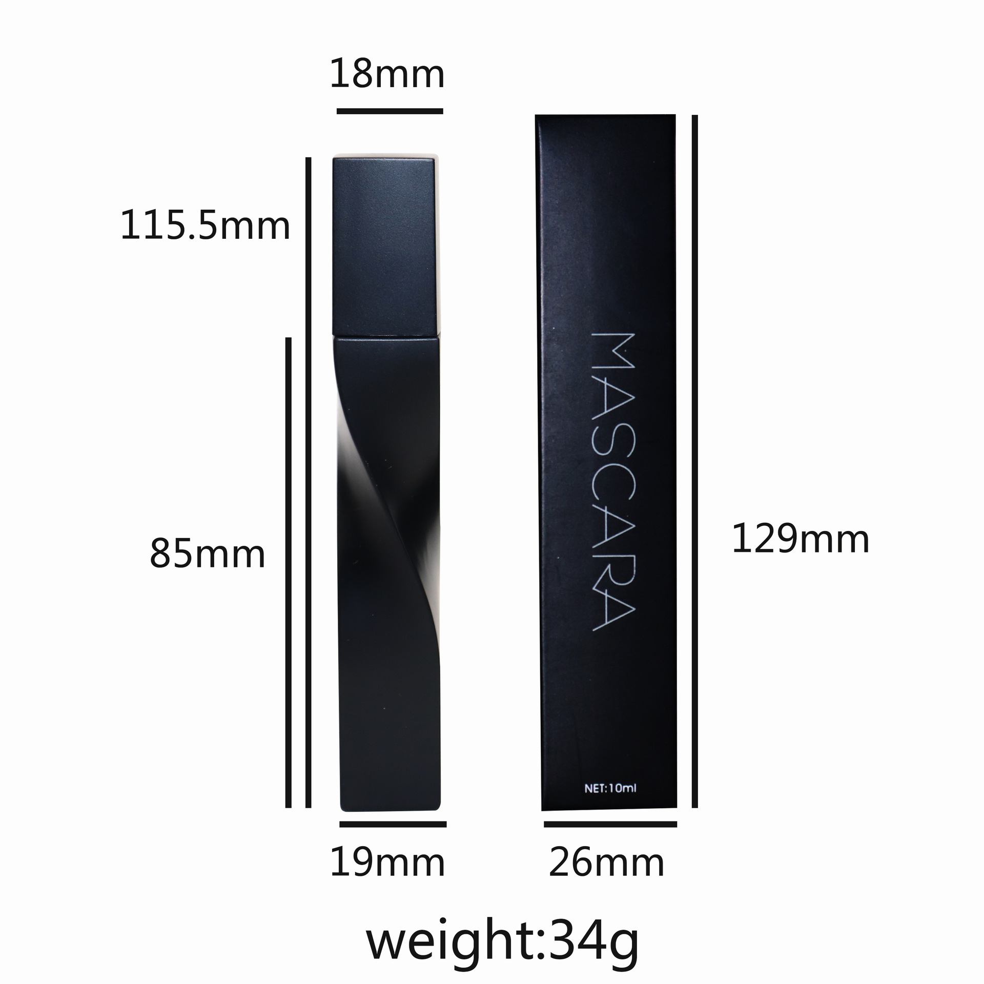 睫毛膏 不暈染濃密卷翹 溫水可卸 無(wú)LOGO睫毛膏OEM代加工