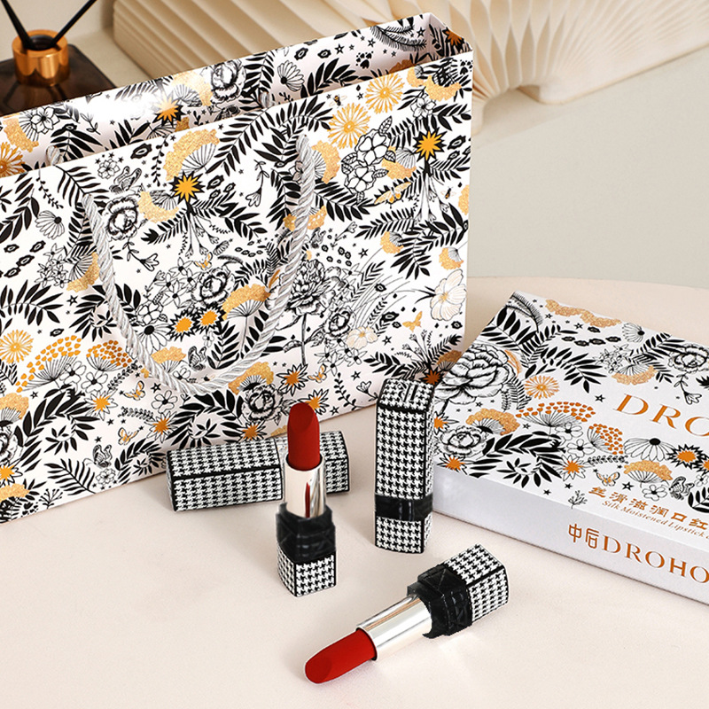 DROHOO千鳥(niǎo)格口紅套盒5支裝OEM代加工