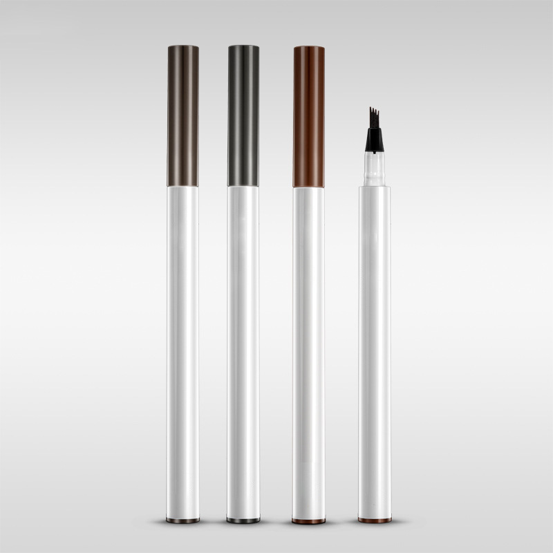 四叉眉筆中性無LOGO白色四爪眉筆OEM代加工