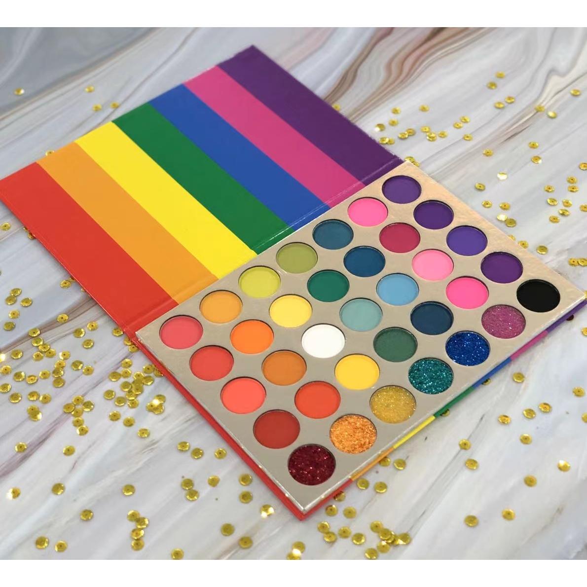 彩妝盤35色彩虹眼影盤OEM代加工