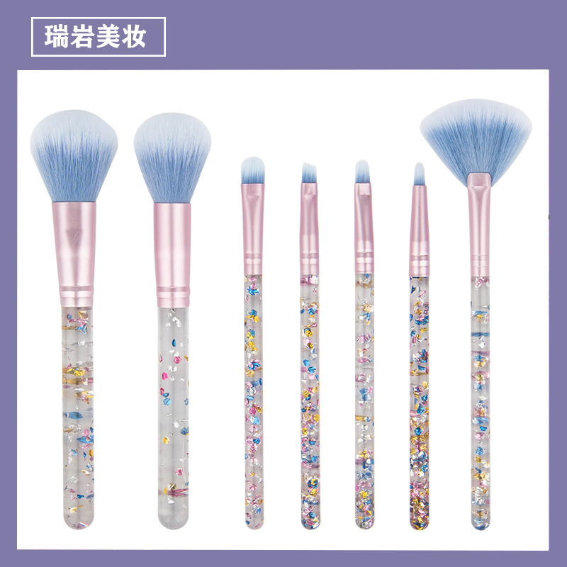 透明袋裝7支化妝刷粉底刷眼影刷散粉刷腮紅刷OEM代工廠(chǎng)