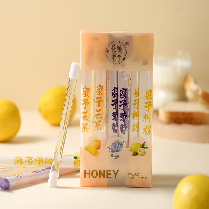 便攜迷你吸管裝水果味蜂蜜oem代加工