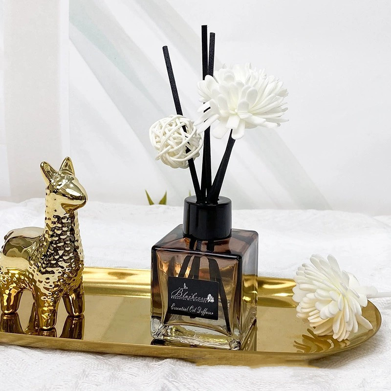 ins風(fēng)漸變色小方瓶家用無(wú)火香薰OEM代工廠