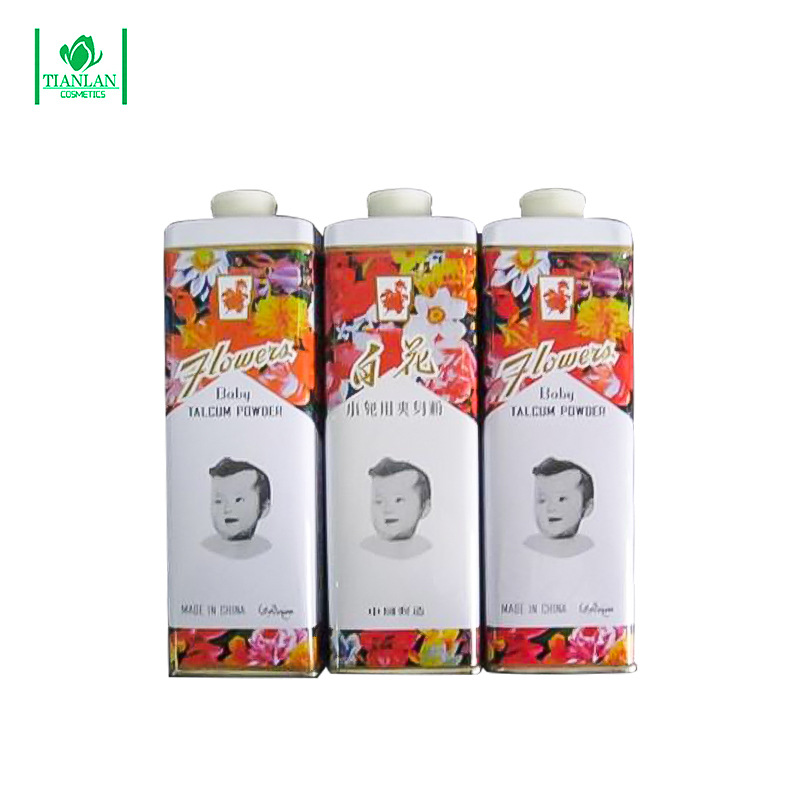 供應(yīng)120g鐵聽裝出口爽身粉baby powderOEM代加工