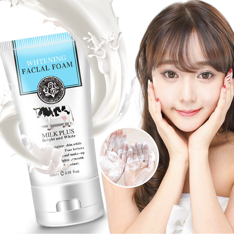 慕漾牛奶洗面奶水潤保濕護(hù)膚潔膚霜潔面深層清潔補(bǔ)水嫩膚OEM代加工