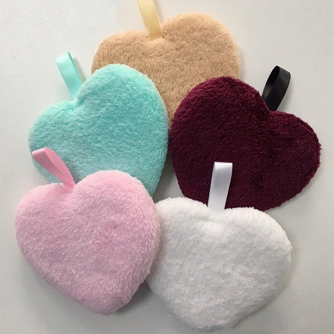 心形純色卸妝粉撲柔軟大號(hào)洗臉撲潔面撲OEM代加工