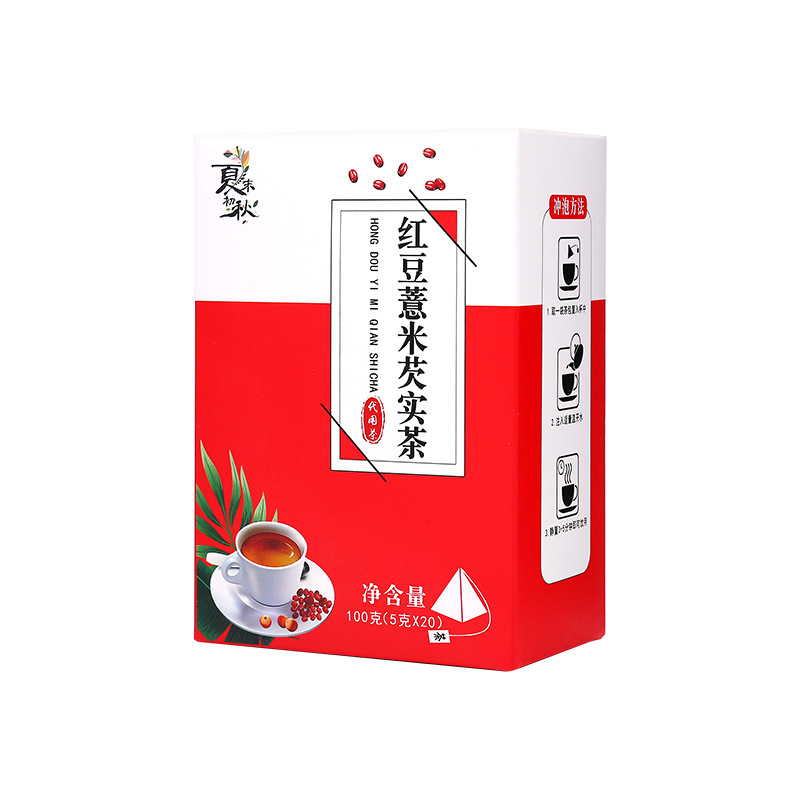 盒裝紅豆薏米芡實茶三角包清濕養(yǎng)生茶包OEM代加工