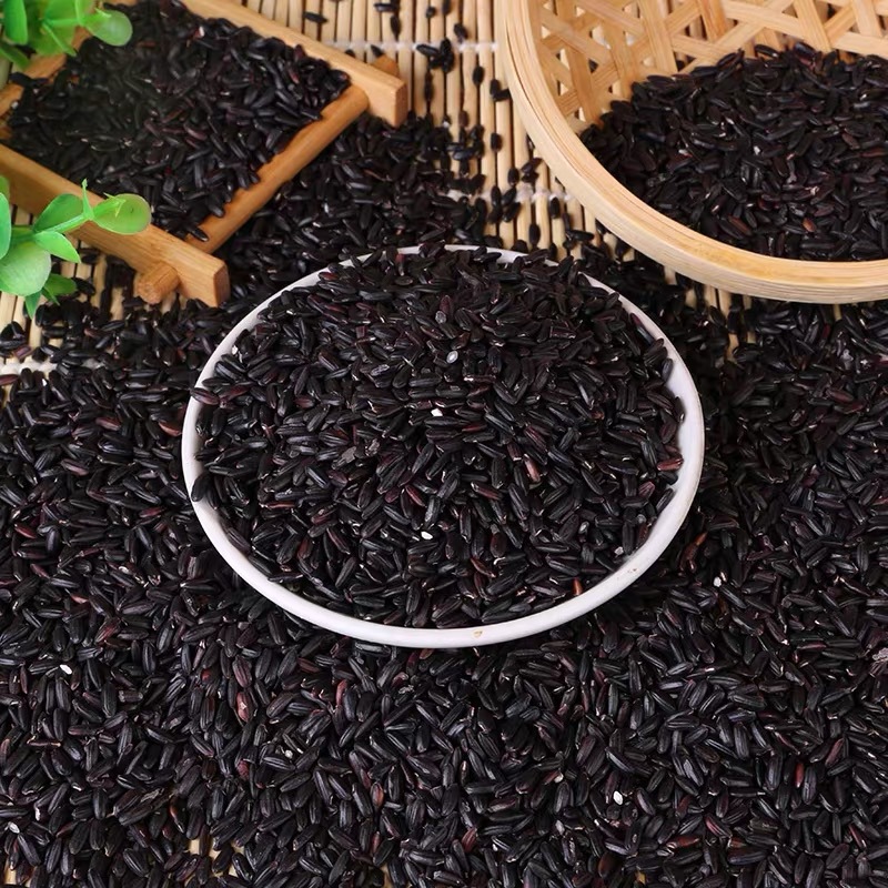 低溫烘焙五谷雜糧磨粉原料 豆?jié){原料批發(fā)熟黑米 糙米粗糧黑米OEM代加工