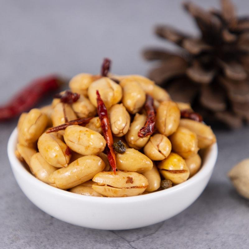 酒鬼花生批發(fā)散裝麻辣椒鹽油炸五香花生米香酥熟5斤零食果仁OEM代加工
