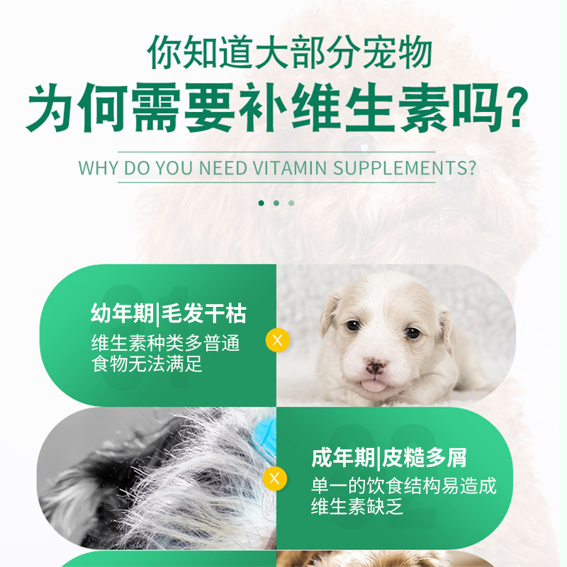 寵物維生素片180粒狗狗貓咪鈣片復(fù)合維生素片補充營養(yǎng)保健品批發(fā)OEM代加工