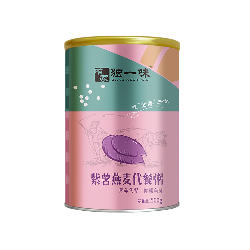 咱家獨(dú)一味 紫薯燕麥代餐500g/罐OEM代加工