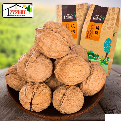 六季山莊210g薄皮核桃休閑包裝食品堅(jiān)果炒貨.jpg