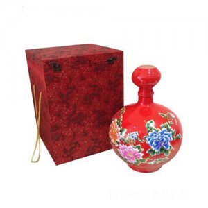皖水坊壇子酒 紅色團花